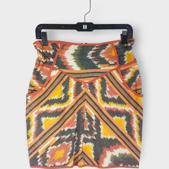 Staring at Stars Urban Outfitters Pencil Skirt Ikat Print Pockets Cotton Size 4 - Picture 7 of 7